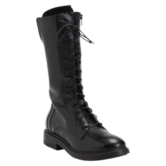 OROSCURO Made In Italy Leather Laced Up High Shaft Boots - Picture 1 of 3